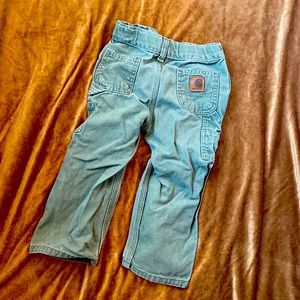 Green Carhart utility pants